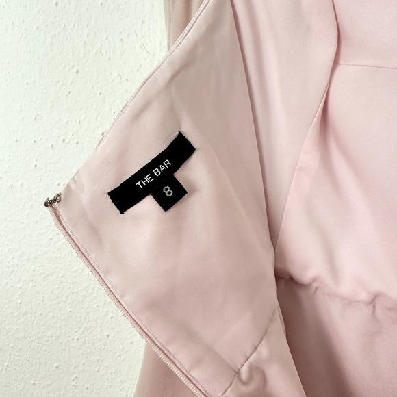 The Bar Dion Velvet Mini Dress in Pink Size 8 - Picture 5 of 6